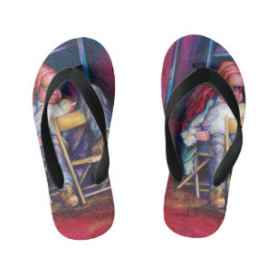 Norman prefers to draw in his Sleep Kid's Flip Flops