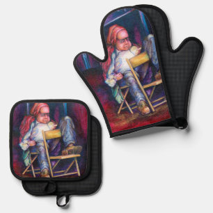 Norman Prefers to Draw in his Sleep Oven Mitt & Pot Holder Set