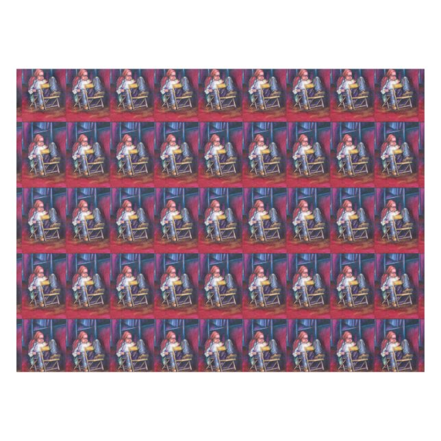 Norman prefers to draw in his Sleep Tablecloth (Front (Horizontal))