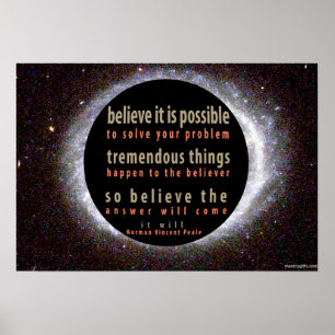 Norman Vincent Peale Positive Quote Poster