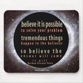 Norman Vincent Peale Quote Mouse Mat