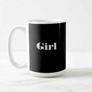 Normande Font Girl Text with Classic Mug Cups