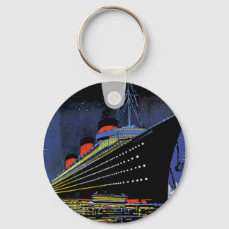 Normandie at Night Key Ring