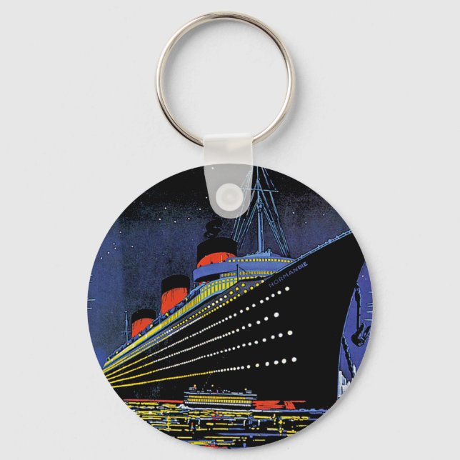 Normandie at Night Key Ring (Front)