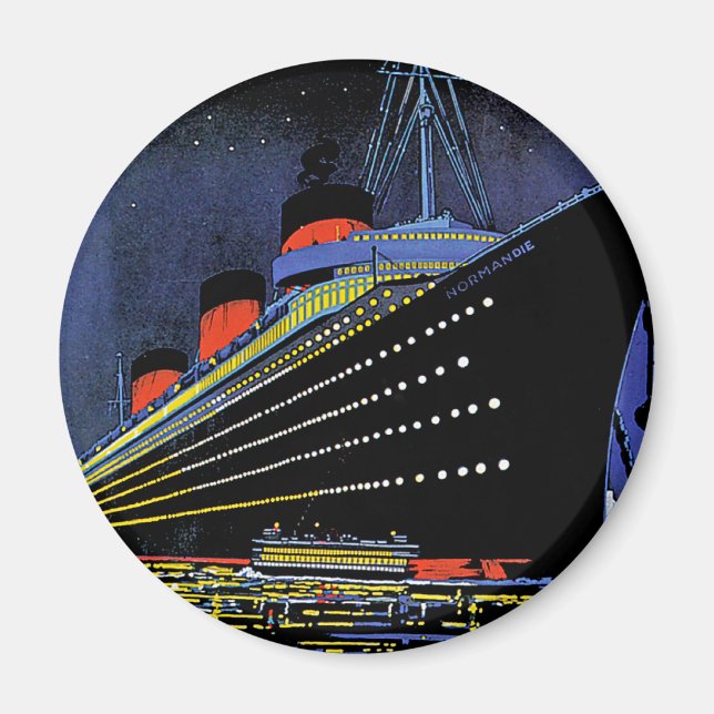 Normandie at Night Magnet (Front)
