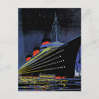 Normandie at Night Postcard