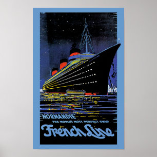 Normandie at Night Poster