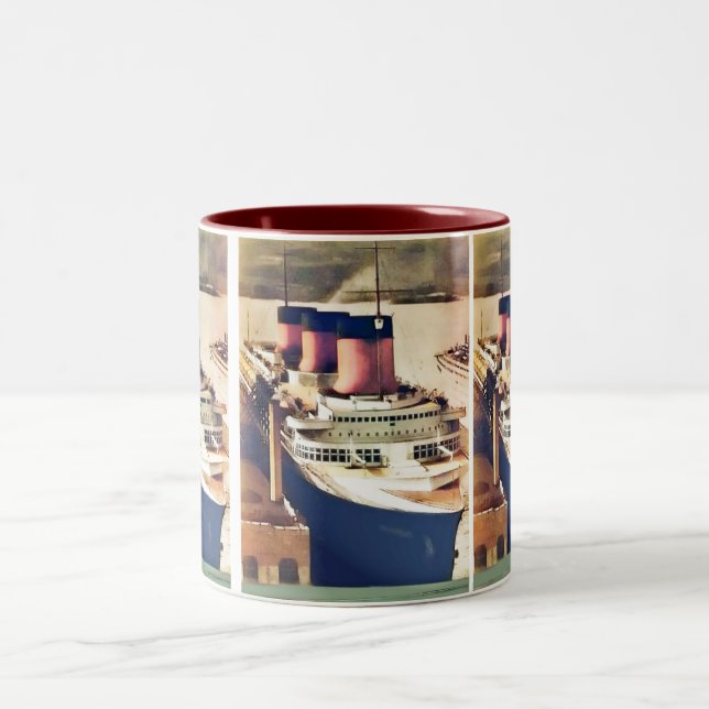 Normandie at NYC Two-Tone Coffee Mug (Center)