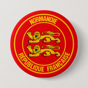 Normandie Round Emblem 7.5 Cm Round Badge