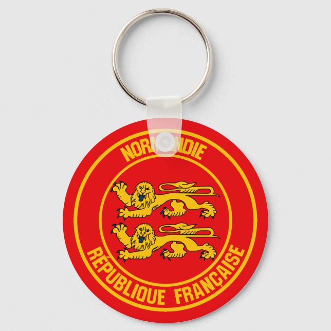 Normandie Round Emblem Key Ring (Front)