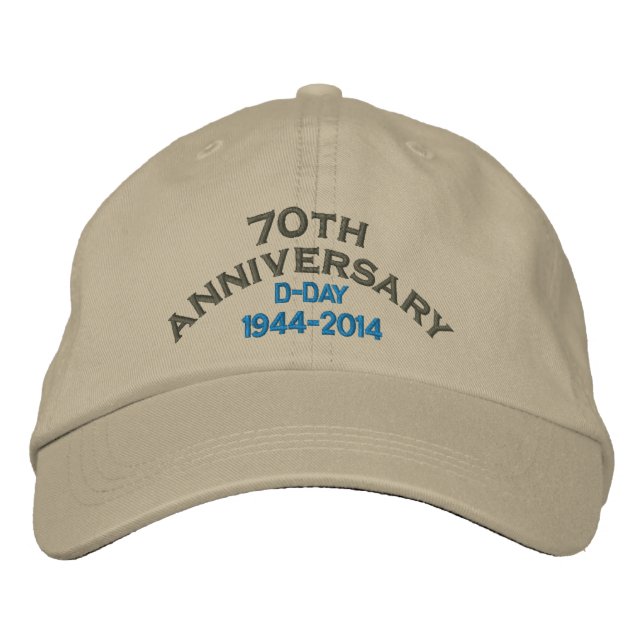 Normandy 70th D-Day Anniversary Embroidered Hat (Front)