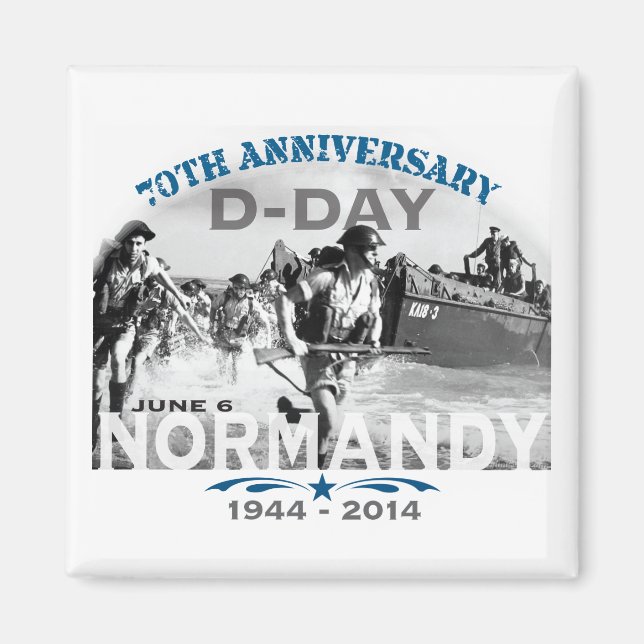 Normandy 70th D-Day Anniversary Magnet (Front)