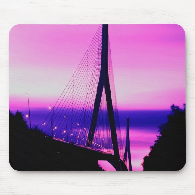 Normandy Bridge, Le Havre, France 2 Mouse Mat (Front)