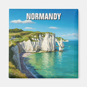 Normandy France Étretat Cliffs Magnet