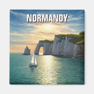 Normandy France Étretat Cliffs Magnet
