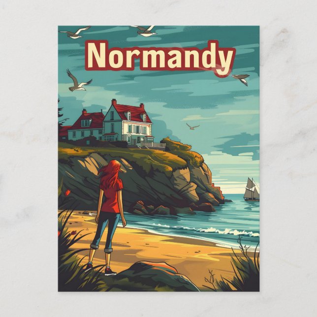 Normandy France Postcard (Front)