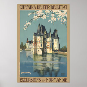 Normandy French Travel Poster