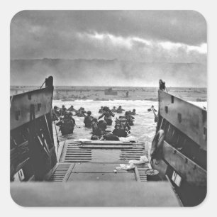Normandy Invasion at D-Day - 1944 Square Sticker