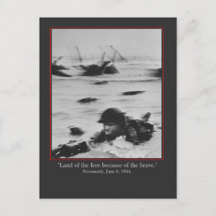 Normandy, June 6, 1944 - WW2 British Soldier Postcard