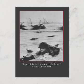 Normandy, June 6, 1944 - WW2 British Soldier Postcard