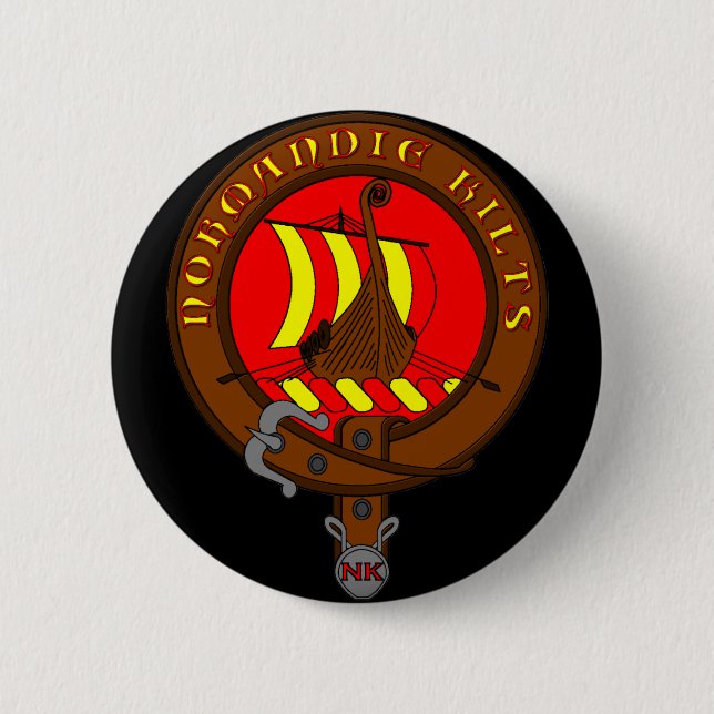 Normandy Kilts swipes in 6 Cm Round Badge (Front)
