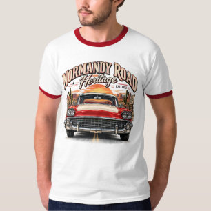 Normandy Road Heritage Vintage Road Trip Men's Rin T-Shirt