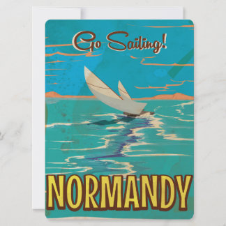 Normandy Vintage Sailing Poster art. Invitation