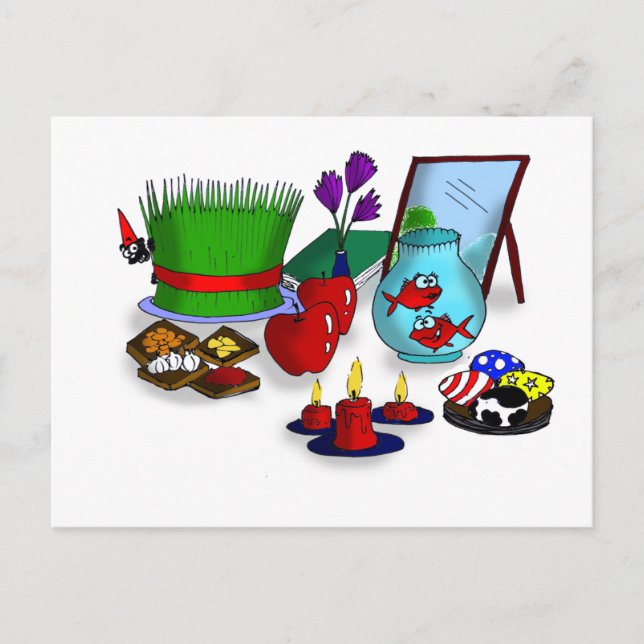 Norooz Cartoon Postcard (Front)
