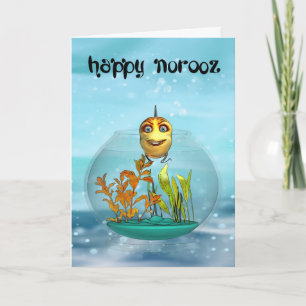 Norooz Greeting Card With Goldfish