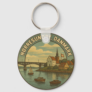 Nørresundby Denmark Bridge Key Ring