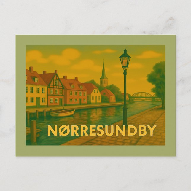 Nørresundby Denmark Bridge Postcard (Front)