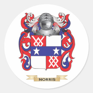 Norris Coat of Arms (Family Crest) Classic Round Sticker