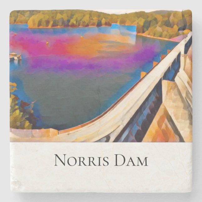 Norris Dam Stone Coaster (Front)