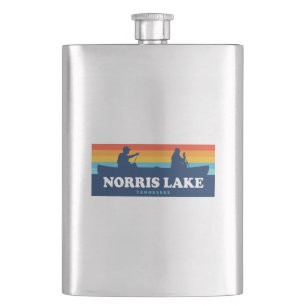 Norris Lake Tennessee Canoe Hip Flask