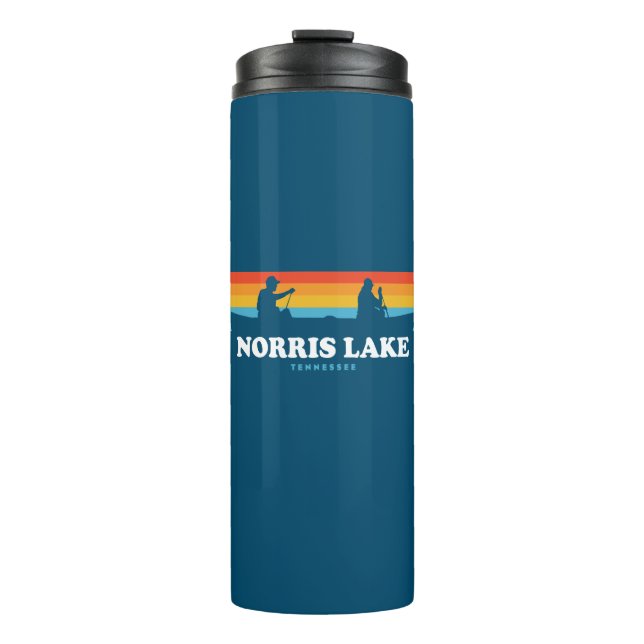 Norris Lake Tennessee Canoe Thermal Tumbler (Front)