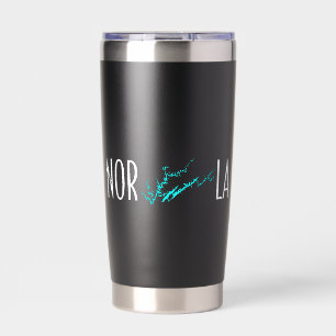 Norris Lake Tennessee Cyan Shoreline Graphic Art Insulated Tumbler