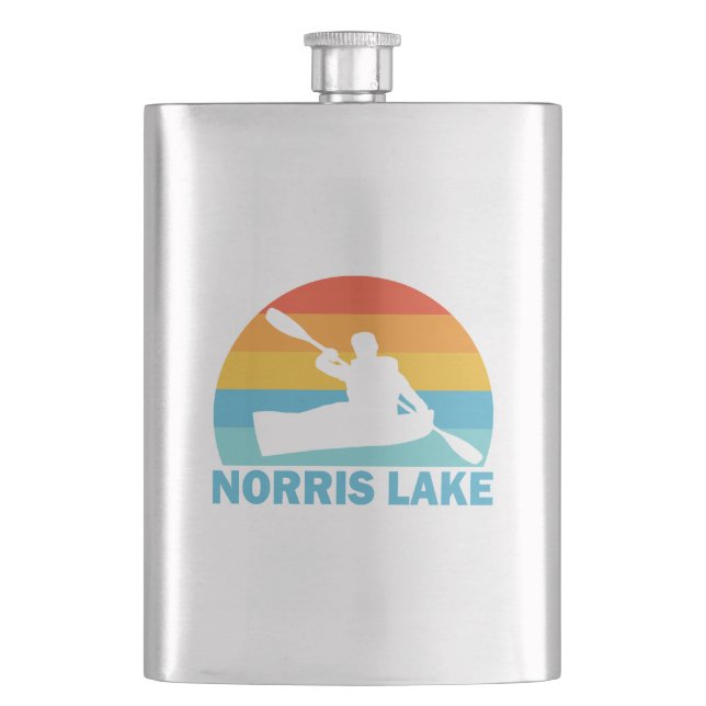 Norris Lake Tennessee Kayak Hip Flask (Front)