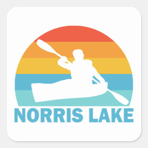 Norris Lake Tennessee Kayak Square Sticker