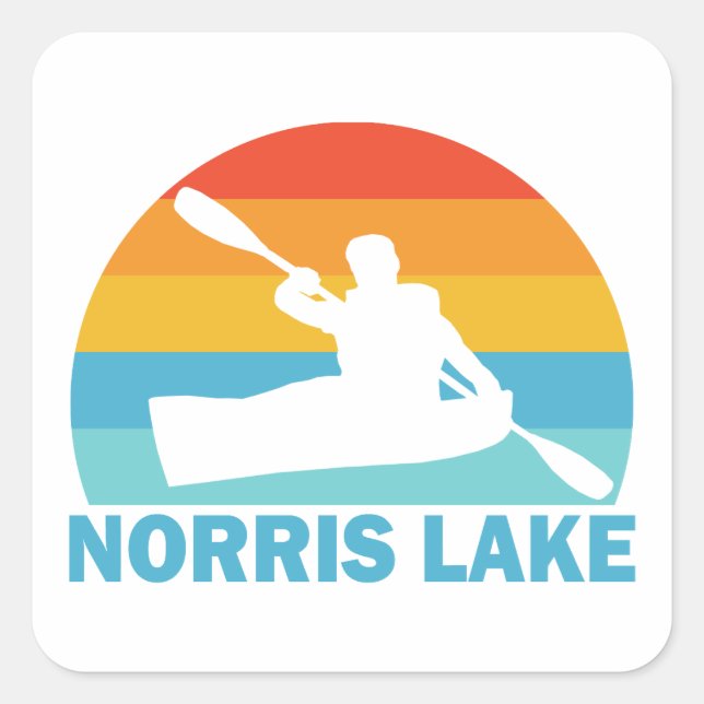 Norris Lake Tennessee Kayak Square Sticker (Front)