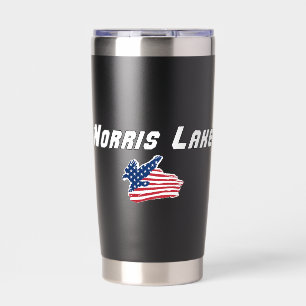 Norris Lake Tennessee Patriotic Eagle Flag Art Insulated Tumbler