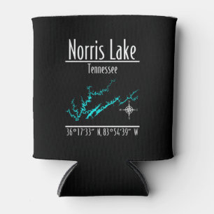 Norris Lake Tennessee Shoreline Map Coordinates Can Cooler