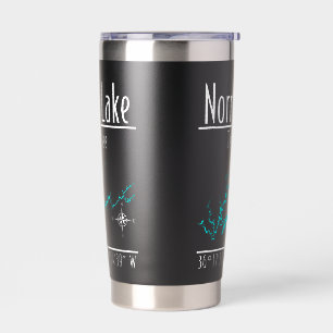 Norris Lake Tennessee Shoreline Map Coordinates Insulated Tumbler