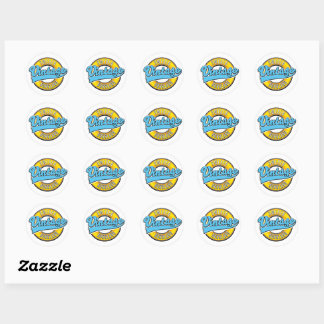 Norrland Sweden vintage style logo Classic Round Sticker