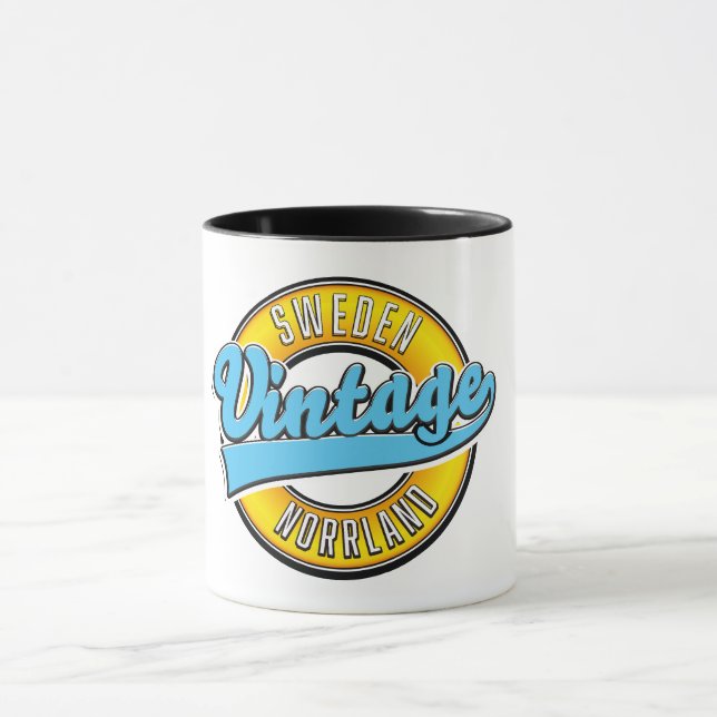 Norrland Sweden vintage style logo Mug (Center)