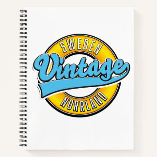Norrland Sweden vintage style logo Notebook