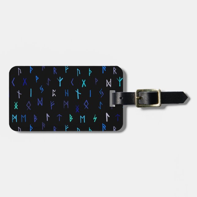 Norse At Night Luggage Tag (Front Horizontal)