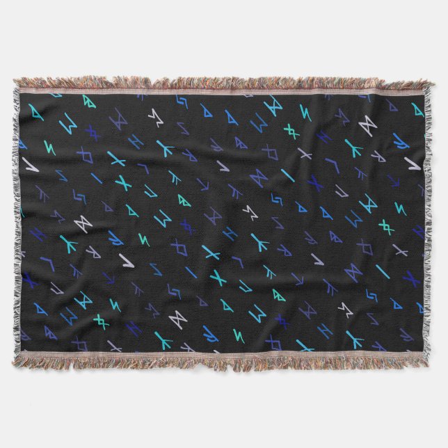 Norse At Night Throw Blanket (Front)