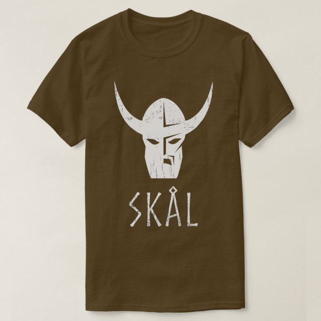 Norse Beer Mead Drinking   Skal Cheers  T-Shirt (Design Front)