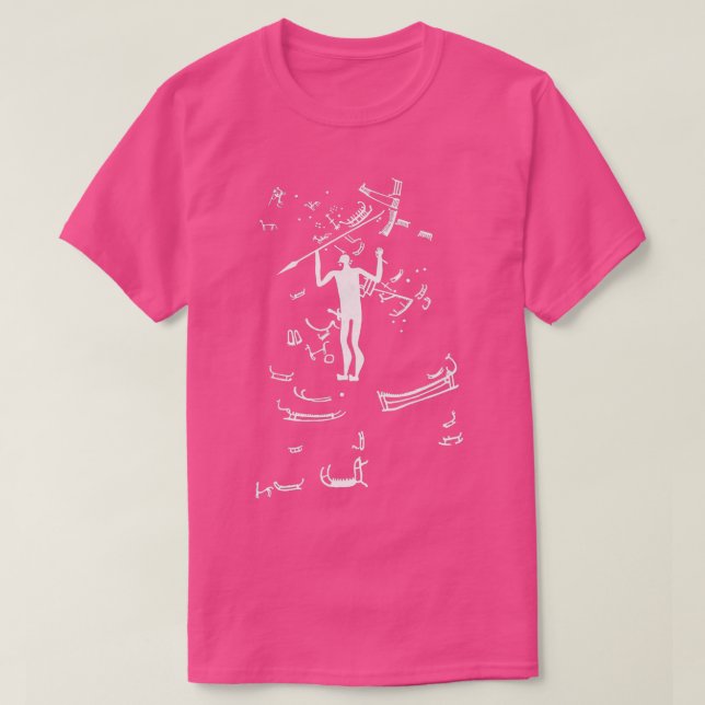 Norse Cave Painting Print T-Shirt (Design Front)
