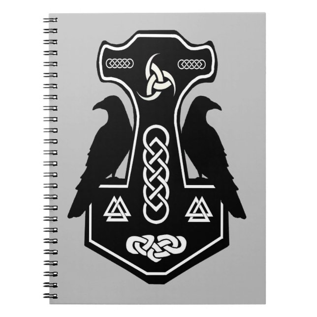 Norse God Thor Hammer Notebook (Front)